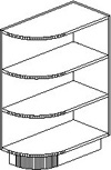 Base Quarter Circle Shelf – End of Run Base Cabinets