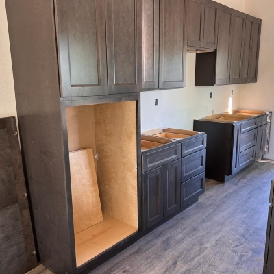 Charcoal Double Shaker Kitchen Cabinets