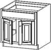 One False Drawer / Double Door – Sink Bases
