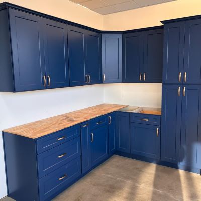 Shaker Blue Kitchen Cabinets