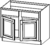 Two False Drawers / Double Door – Sink Bases